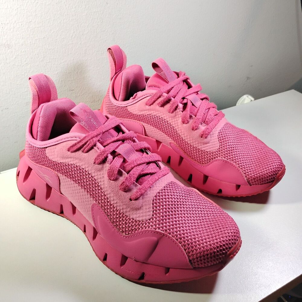 Reebok Zig Dynamica Sneaker Women's US 8 Semi Pursuit Pink Low Top Running Shoes
